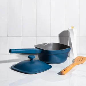 Non-Stick Saucepan with Lid — 18 cm / 1.9L (Blue Salt)